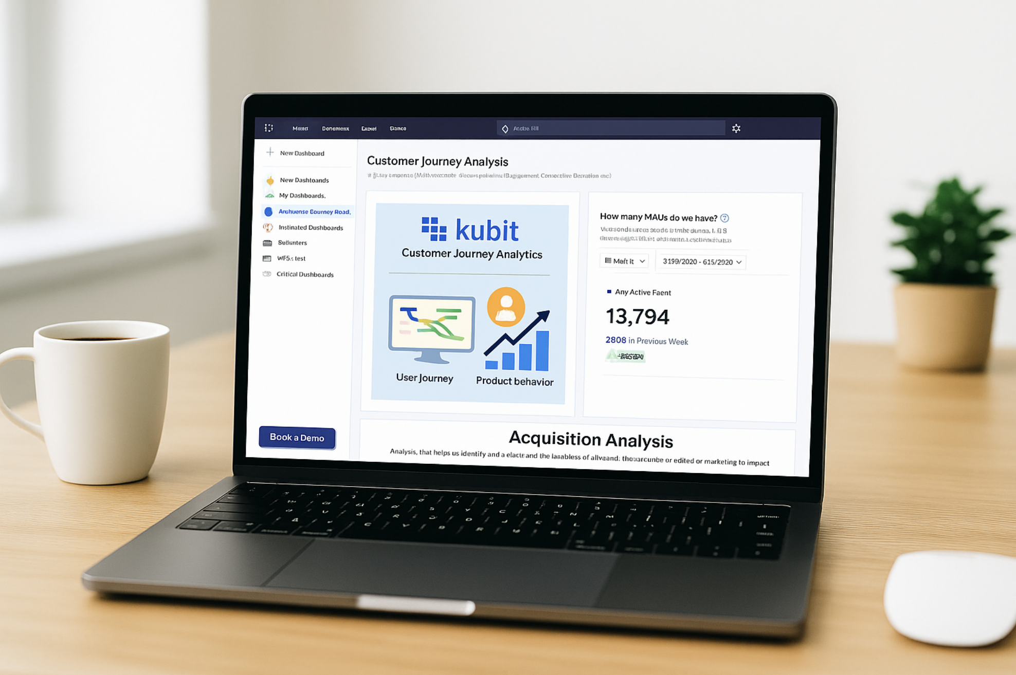 kubit analytics product dashboard
